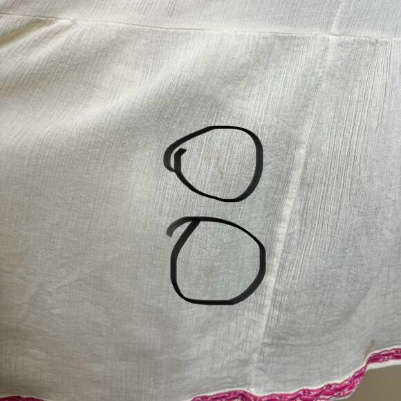 Free People Dress XS High Low Peasant Boho Prairie Flowy Gauzy Embroidered Midi - Picture 14 of 14